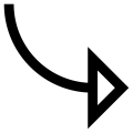 ikona curve-arrow left